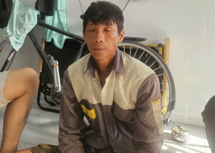 Mai Văn Lạc bị bắt giữ. (Ảnh: C.A)