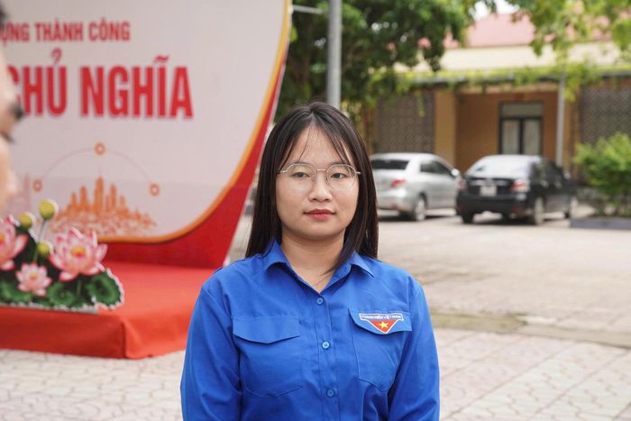 Chị Nguyễn Thị Minh Nguyệt, đoàn viên Chi đoàn thôn Đại Vĩ, xã Thư Lâm. Ảnh: Đình Hiệp