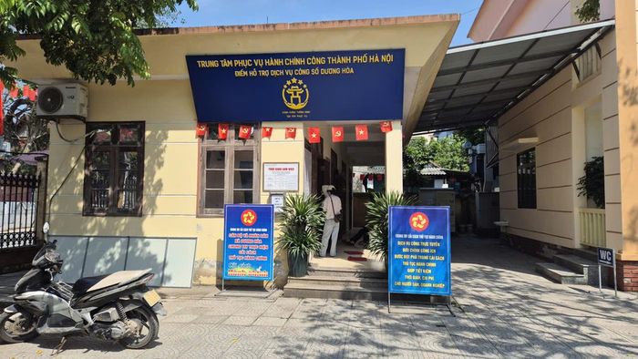 Điểm hỗ trợ dịch vụ công số Dương Hòa. Ảnh: Hậu Lộc