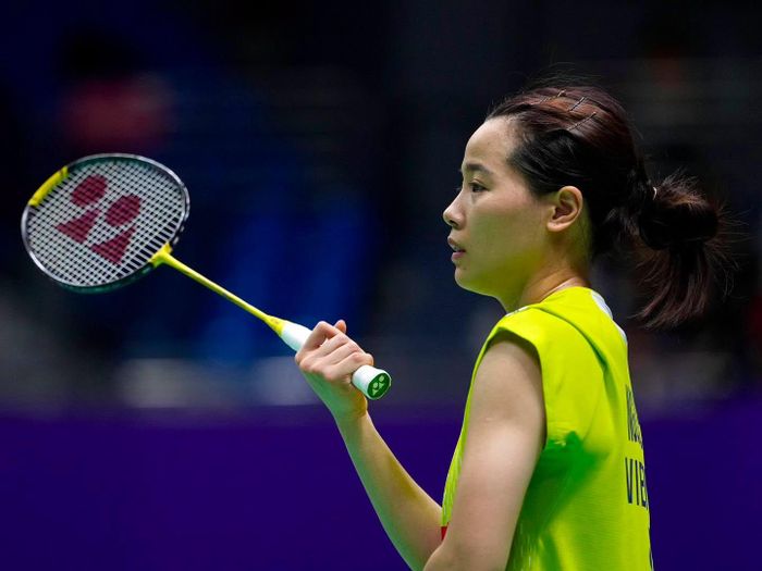 Thùy Linh bản lĩnh gỡ hòa dù từng bị dẫn 0-5 ở đầu game 2. Ảnh: VBF