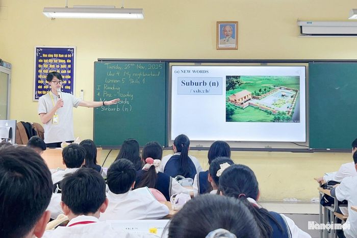Trường THCS Ái Mộ tăng cường ứng dụng trí tuệ nhân tạo và công nghệ số trong dạy học tiếng Anh (ảnh: THCS Ái Mộ)