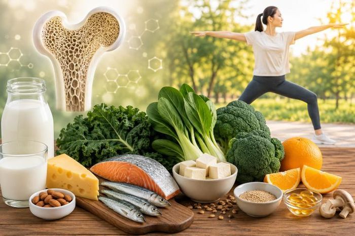 Một chế độ ăn cân đối, vận động đều đặn, đủ vitamin D và lối sống lành mạnh mới góp phần duy trì hệ xương chắc khỏe.