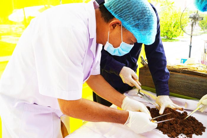 Bác sĩ Đặng Hải tỉ mỉ trong từng chi tiết nhỏ. Ảnh: Nhật Thắng.