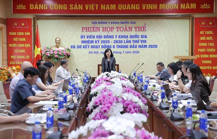 Quang cảnh phiên họp tại điểm cầu Bộ Y tế. Ảnh: Trần Minh