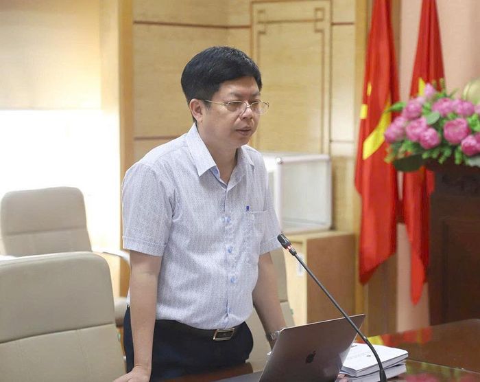TS.BS Nguyễn Trọng Khoa - Phó Cục trưởng Cục Quản lý Khám chữa bệnh đại diện đơn vị đầu mối báo cáo về dự thảo Chương trình. Ảnh: Trần Minh