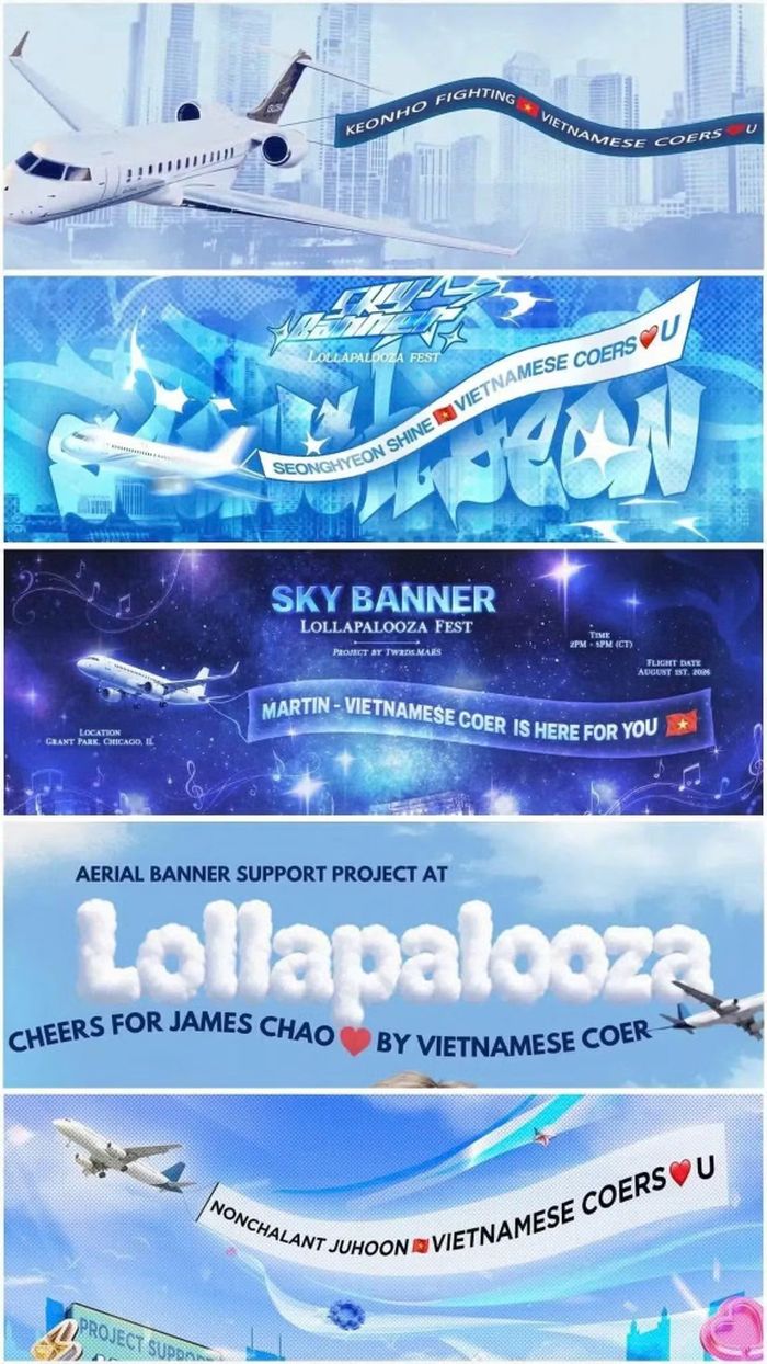 Dự kiến có tổng cộng 5 chiếc sky banner khổng lồ dành riêng cho từng thành viên CORTIS.