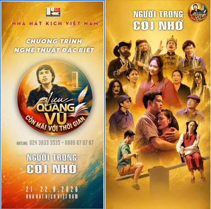Vở kịch "Người trong cõi nhớ" quy tụ nhiều nghệ sĩ tên tuổi của Nhà hát Kịch Việt Nam