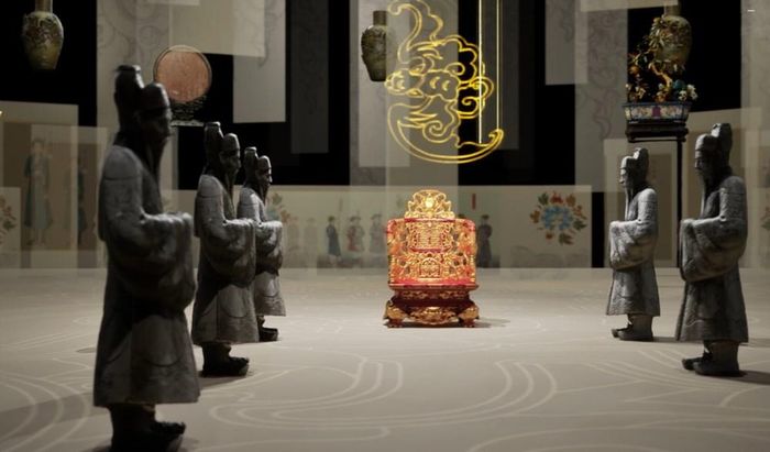 Triển lãm số cổ vật triều Nguyễn do Trung tâm Bảo tồn Di tích Cố đô Huế phối hợp với các đơn vị triển khai. Ảnh: D.T