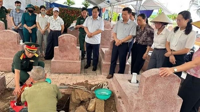 Công tác lấy mẫu hài cốt liệt sĩ được các địa phương thực hiện theo quy trình.
