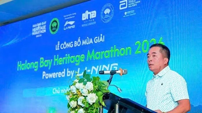Lãnh đạo Sở Văn hóa, Thể thao và Du lịch tỉnh Quảng Ninh, phát biểu tại Lễ công bố mùa giải.