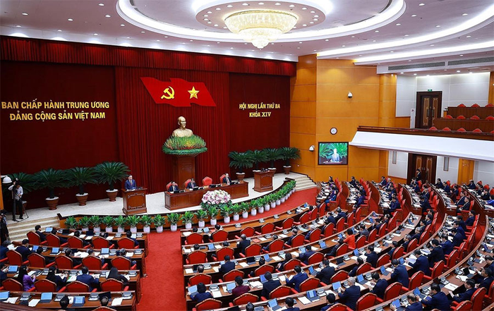 Hội nghị lần thứ ba, Ban Chấp hành Trung ương khóa XIV. Ảnh: TTXVN