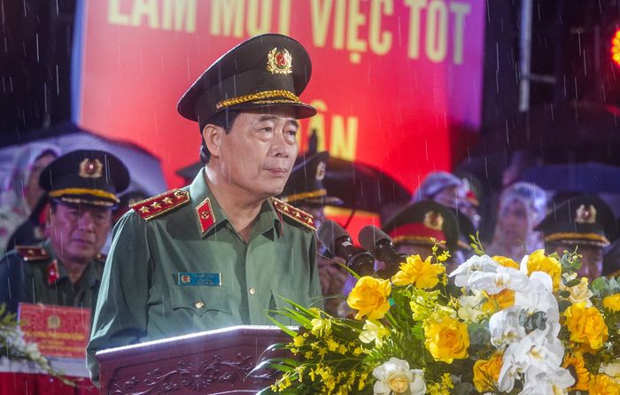 Thượng tướng Lê Quốc Hùng, Thứ trưởng Bộ Công an phát biểu tại lễ khai mạc