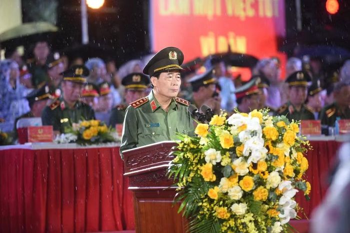 Thượng tướng Lê Quốc Hùng, Thứ trưởng Bộ Công an phát biểu khai mạc Hội thao.