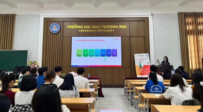Một lớp học của Trường Đại học Thương mại.