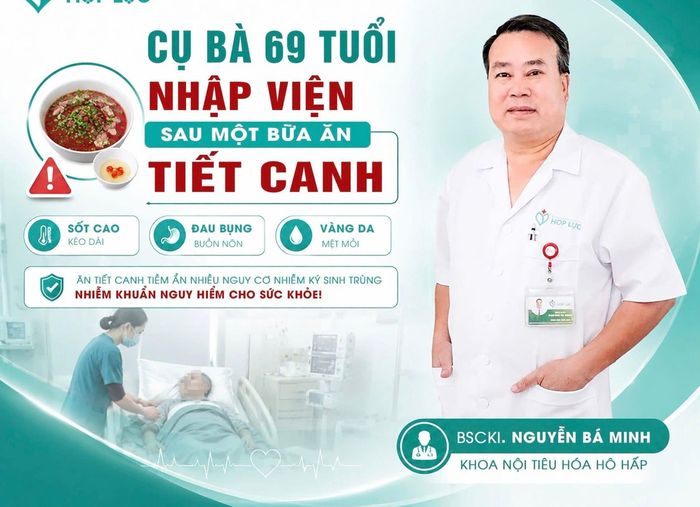 Theo BSCKI Nguyễn Bá Minh, không chỉ tiết canh, các món thịt tái, hải sản sống hoặc thực phẩm chưa được nấu chín kỹ cũng tiềm ẩn nguy cơ chứa vi khuẩn, virus và ký sinh trùng gây bệnh.