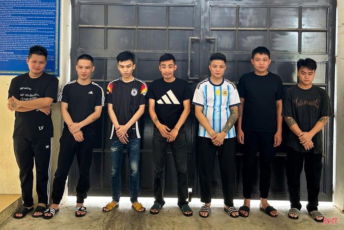 Các đối tượng tại cơ quan điều tra.