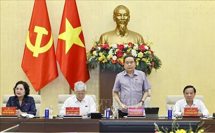 Chủ tịch Quốc hội Trần Thanh Mẫn phát biểu. Ảnh: Doãn Tấn/TTXVN