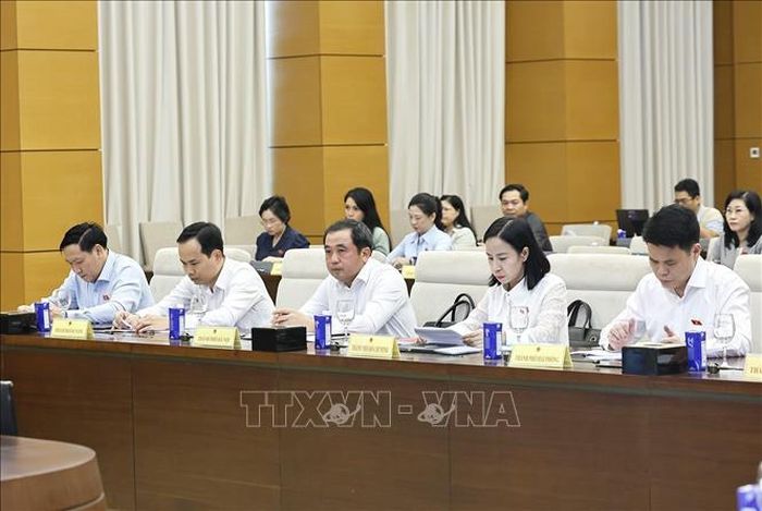 Tổ trưởng Tổ đảng Đoàn đại biểu Quốc hội các tỉnh, thành phố dự hội nghị. Ảnh: Doãn Tấn/TTXVN
