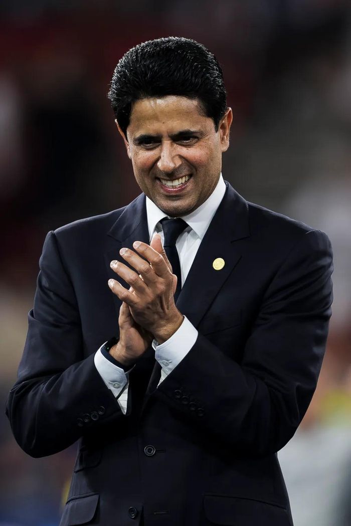 Chủ tịch PSG, Nasser Al-Khelaifi, cũng được cho là sẽ tranh giành vị trí huấn luyện viên trưởng . Ảnh: Getty