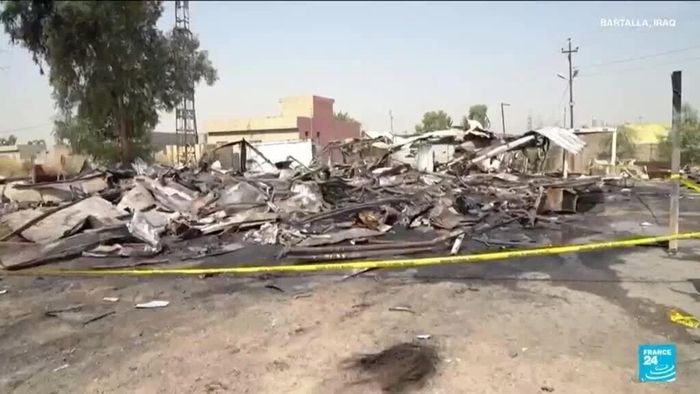 Mỹ và Saudi Arabia phối hợp tiến hành các cuộc không kích nhằm vào các cơ sở hậu cần và kho vũ khí của các nhóm vũ trang được Iran hậu thuẫn tại 7 tỉnh của Iraq, ngày 29/7/2026. Ảnh: France24.