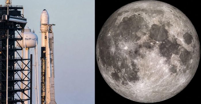 Tên lửa Falcon 9 do Công ty SpaceX. Ảnh: AP.