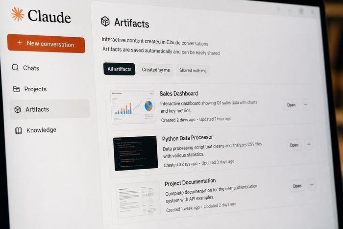 Claude giờ đây còn có thể tạo website, ứng dụng mini, dashboard, trò chơi và tài liệu tương tác chỉ từ một câu lệnh.