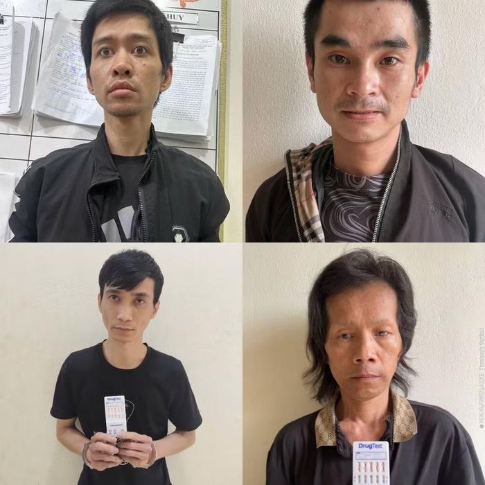  Các đối tượng đã bị tạm giữ hình sự. Ảnh: Hải Vũ 