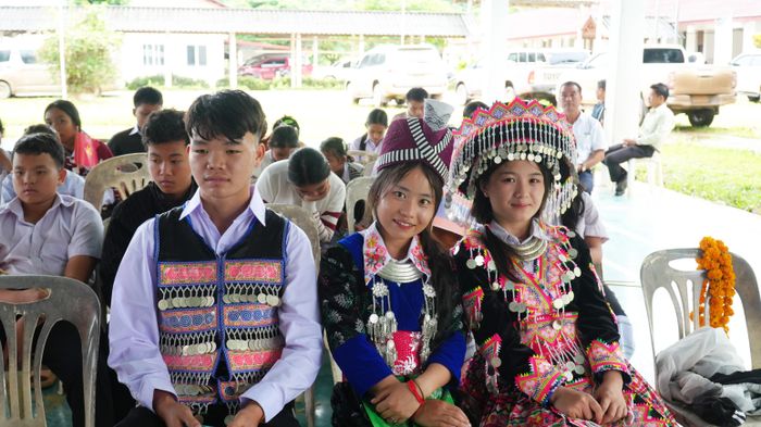 Học sinh Trường Phổ thông Dân tộc Nội trú huyện Văng Viêng.