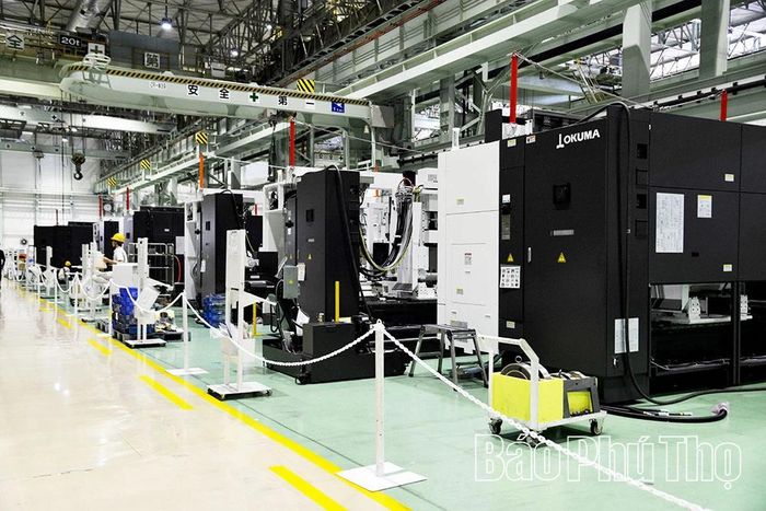 Phân xưởng sản xuất của Công ty TNHH Kanefusa Manufacturing Việt Nam (KCN Thăng Long Vĩnh Phúc).