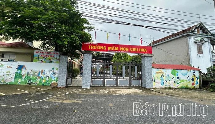 Trường Mần non Chu Hóa (xã Hy Cương) dự kiến sẽ sáp nhập.
