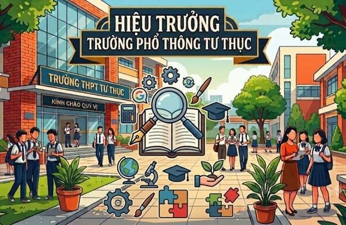 Từ ngày 8-8-2026, một người không được làm hiệu trưởng nhiều trường phổ thông tư thục cùng một lúc. Ảnh được sáng tạo bởi AI