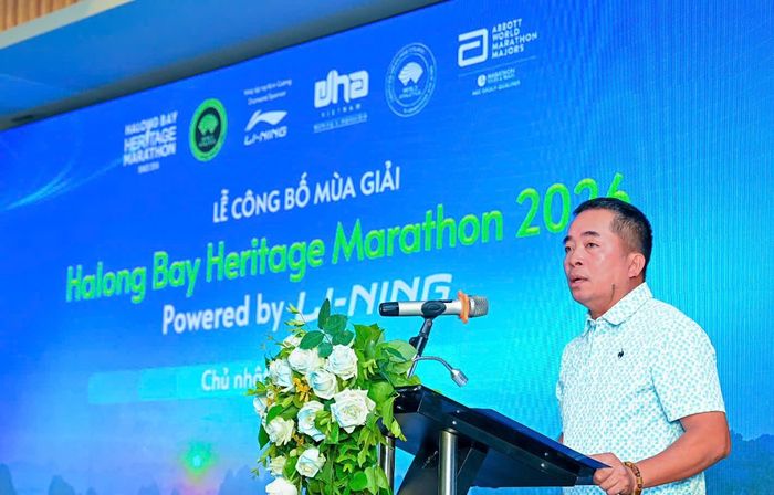Phó Giám đốc Sở Văn hóa, Thể thao và Du lịch Quảng Ninh Nguyễn Thanh Tùng phát biểu tại lễ công bố