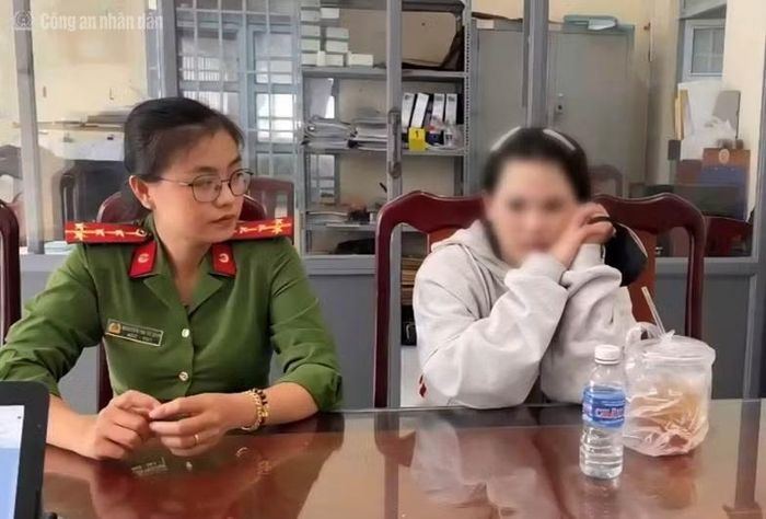Đối tuợng T. tại cơ quan Công an.