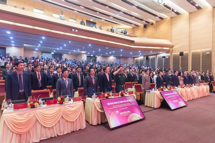 Các đại biểu dự lễ khai mạc Hội nghị Ngoại vụ toàn quốc lần thứ 22.