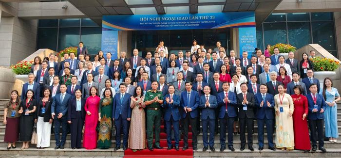 Các đại biểu tham gia Hội nghị Ngoại vụ toàn quốc 22.