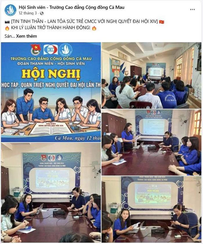 Câu lạc bộ Lý luận trẻ, đội hình tình nguyện số vận hành fanpage của trường, lan tỏa thông tin tích cực, góp phần định hướng hành vi và văn hóa ứng xử trên không gian mạng.