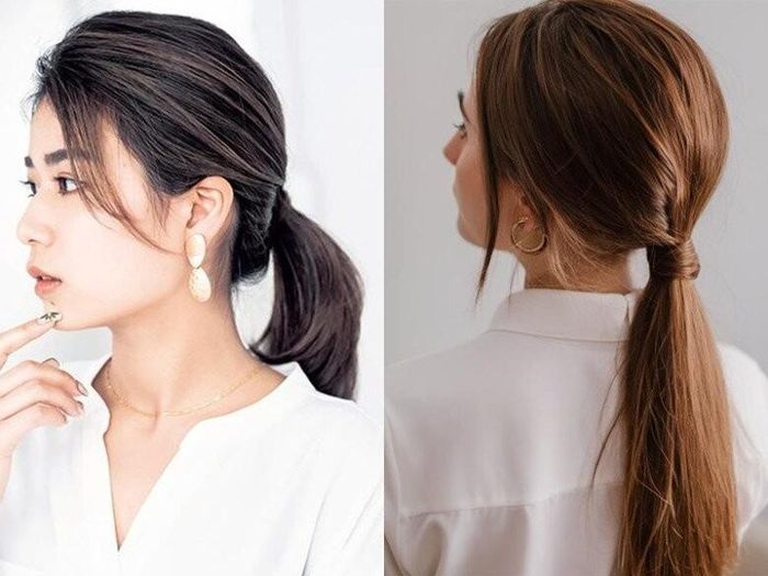 Đây là kiểu tóc tối giản giúp nàng trở nên phong cách khi diện sơ mi.