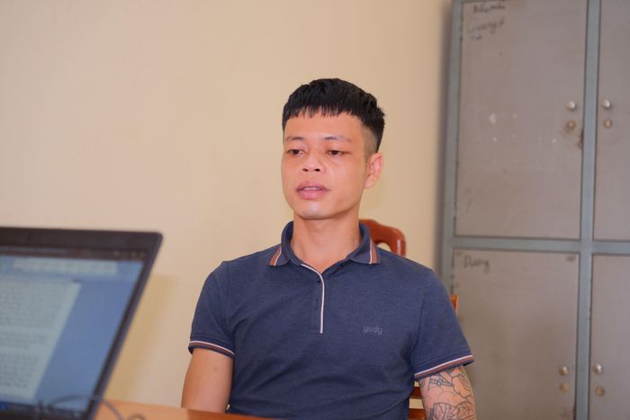 Đối tượng Tòng Thanh Hoàng làm việc tại cơ quan Công an.