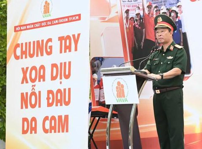 Chủ tịch Hội Nạn nhân chất độc da cam/dioxin TPHCM Nguyễn Hồng Sơn phát biểu