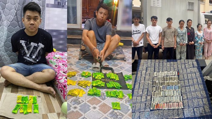 Nhóm bị can liên quan đường dây ma túy. (Ảnh: Công an TP.HCM)