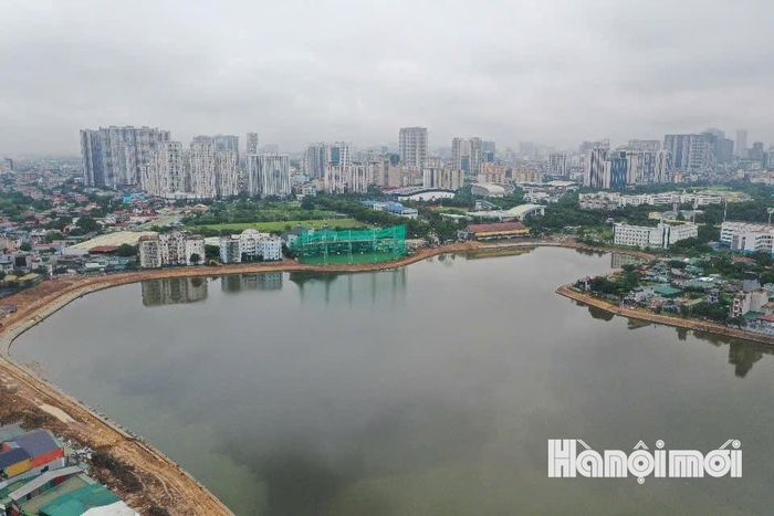 Dự án hồ điều hòa Phú Đô. Ảnh: Phạm Hùng