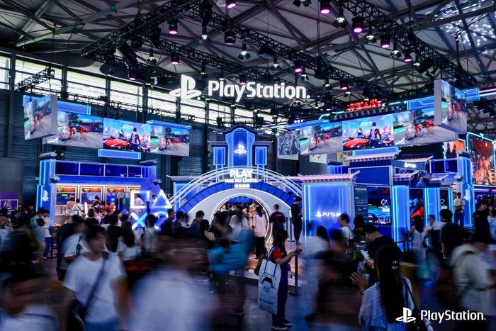 Gian trưng bày của Sony Playstation tại triển lãm. Ảnh: Sony