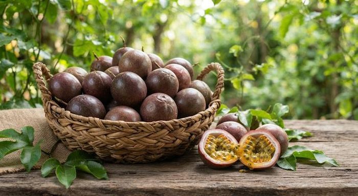 Chất xơ trong quả chanh dây rất tốt cho sức khỏe hệ tiêu hóa. Ảnh minh họa AI