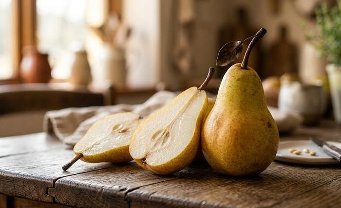 Quả lê có tác dụng sinh tân, nhuận táo, hỗ trợ hoạt động của phế.