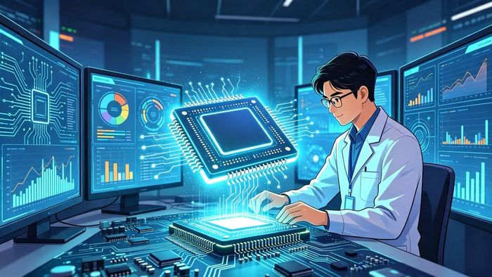 Ngành vi mạch bán dẫn được dự đoán sẽ tiếp tục phát triển mạnh mẽ trong tương lai. Ảnh thực hiện bởi AI.