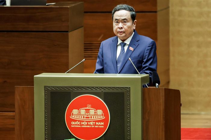 Chủ tịch Quốc hội Trần Thanh Mẫn phát biểu khai mạc Kỳ họp (Ảnh: Quang Vinh)