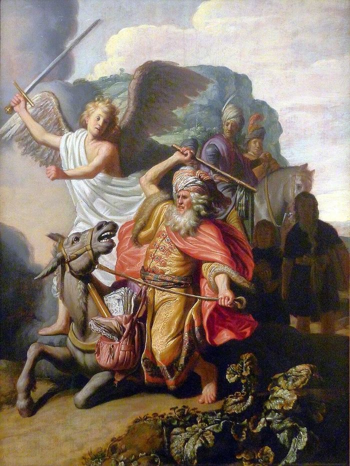  Bức họa Balaam và con lừa của danh họa Rembrandt sáng tác vào năm 1626. Ảnh: wikipedia. 