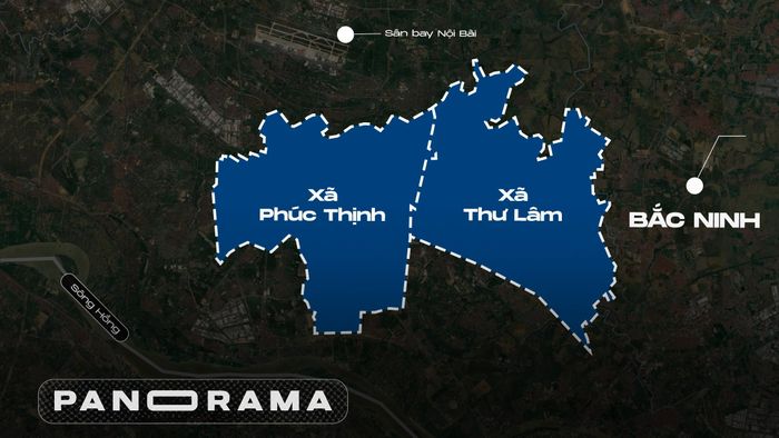 Xã Thư Lâm và Phúc Thịnh có tổng diện tích 86,53 km2, với tổng dân số khoảng 198.000 người. Nền tảng kinh tế - xã hội của hai địa phương tương đối đồng đều, thu nhập bình quân khoảng 90 triệu đồng một người mỗi năm. Đồ họa: Viết Huy.