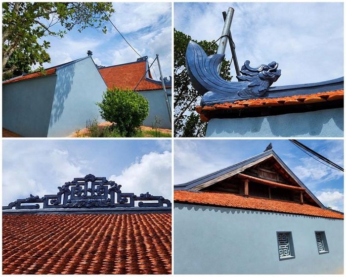 Nhiều chi tiết kiến trúc truyền thống như mái ngói, đầu đao, bờ nóc và hệ kết cấu gỗ của đình Thượng Phú được phục hồi