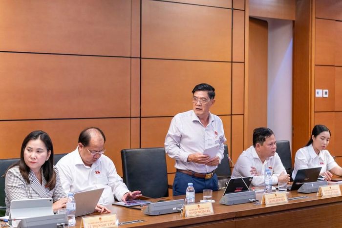 Đại biểu Trương Tiến Dũng, đoàn ĐBQH tỉnh Cà Mau phát biểu